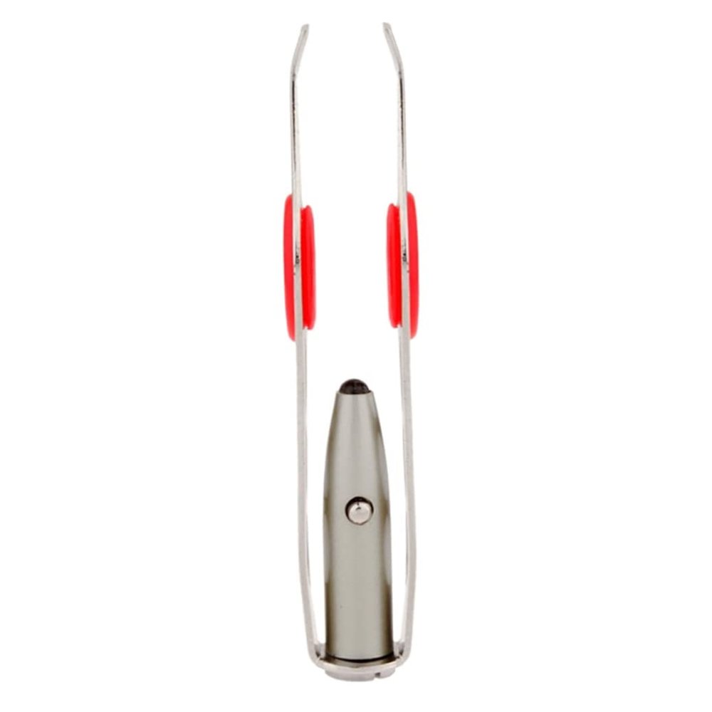 1PC Tweezers With Light Stainless Steel Eyebrow Tweezer Hair Removal Spotlight Eyelash Tweezer Eyebrow Tweezer Professional Beauty Tools Illuminate Dark Areas