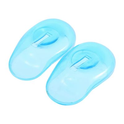 1Pair Silicone Ear Cover Ear Protector Hair Dye Ear Covers Waterproof Shield Anti Staining Plastic Ear Guard Hair Dye Earmuffs for Salon Or Home Use(Blue)
