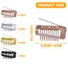 16pcs Wig Clip with Safety Pins, 10-Teeth Hair Extension Snap Clips in Invisible Strong Wig Combs to Secure Wig no Sew Chunni Grip Dupatta Setting Clips view 2