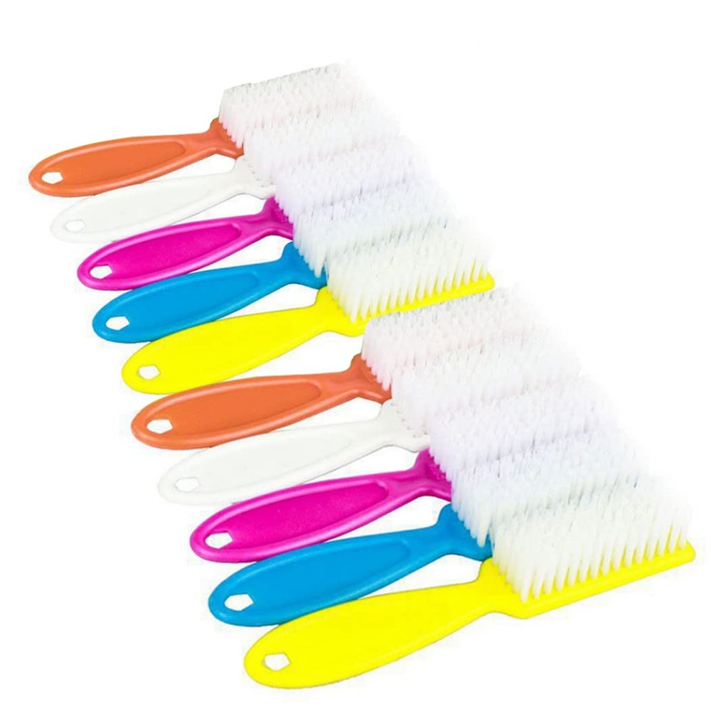10Pcs Pro Nail Scrub Brushes Nail Brushes Fingernail Scrubber Nails Cleaner with Long Handle Assorted Color