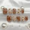 ZIIVIEVS Handmade nail patches, finished milk coffee, halo dyeing, ice permeating, wearing, nail nails(Size:L) view 4