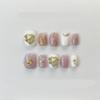 Handmade wearing armor, silver glitter, spicy girl manicure, European and American long pointed nail shape(Color:Moon,Size:XS) view 1