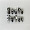 Handmade wearing armor, silver glitter, spicy girl manicure, European and American long pointed nail shape(Color:Snow,Size:L) view 1