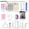 UNI-RHYTHM Nail Art Tools Kit, 8 kinds nail art brush Set with Hand Tools and Accessories for Manicure, including 36pcs in total view 3