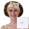 ZIMASILK 100% Mulberry Silk Bonnet for Sleeping Women Double Layer Hair Wrap with Silk Tie Band Natural Cap for Hair Care Stay on Head (1Pc, Chocolate + Champagne) view 1
