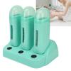 XHTLLO 3Pcs Roll On Wax Kit with Base, Electric Hair Removal Wax Heater Set for Armpit, Legs, and Arms, Quick Melting(US) view 2