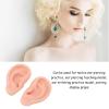 Silicone Ear Model, Soft Simulation Ear Body Realistic Artificial Reusable Part Kit for Earrings Jewelry Display Pierce Exercise Teaching Tool 1 Pair view 2