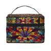 flower stained glass Print Makeup Bag Cute Cosmetic Bag Zipper Organizer Pouches For Travel Essentials view 1