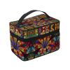 flower stained glass Print Makeup Bag Cute Cosmetic Bag Zipper Organizer Pouches For Travel Essentials view 2