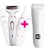 ANFOOS Bikini Trimmer for Women Electric Razor Hair Trimmer for Face Nose Eyebrow Beard Mustache Arm Leg Armpit Bikini,Painless Rechargeable Portable Womens Body Shavers Set, Gifts for Women view 1