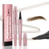 Yulinlon Q708 3D Microblading Eyebrow Pencil, Waterproof, 4-Tipped, Long-Lasting, Micro-Fork Applicator for Natural Brows, All Skin Tones (1#Light Brown) view 1