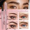 Yulinlon Q708 3D Microblading Eyebrow Pencil, Waterproof, 4-Tipped, Long-Lasting, Micro-Fork Applicator for Natural Brows, All Skin Tones (1#Light Brown) view 4