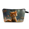 MoCaliduccious Cute Fox Cosmetic Bag Gift for Women Small Makeup Bag for Purse Cosmetic Bags for Women Zipper Travel Toiletry Pouch Fox Makeup Bags view 1