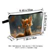 MoCaliduccious Cute Fox Cosmetic Bag Gift for Women Small Makeup Bag for Purse Cosmetic Bags for Women Zipper Travel Toiletry Pouch Fox Makeup Bags view 2