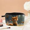 MoCaliduccious Cute Fox Cosmetic Bag Gift for Women Small Makeup Bag for Purse Cosmetic Bags for Women Zipper Travel Toiletry Pouch Fox Makeup Bags view 4