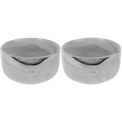 NOLITOY 2pcs Shaving Bowl Deep Natural Marble Pattern Shaving Soap Container for Rich Foaming Comfortable Grip for Men Grooming Safe and Sturdy Design
