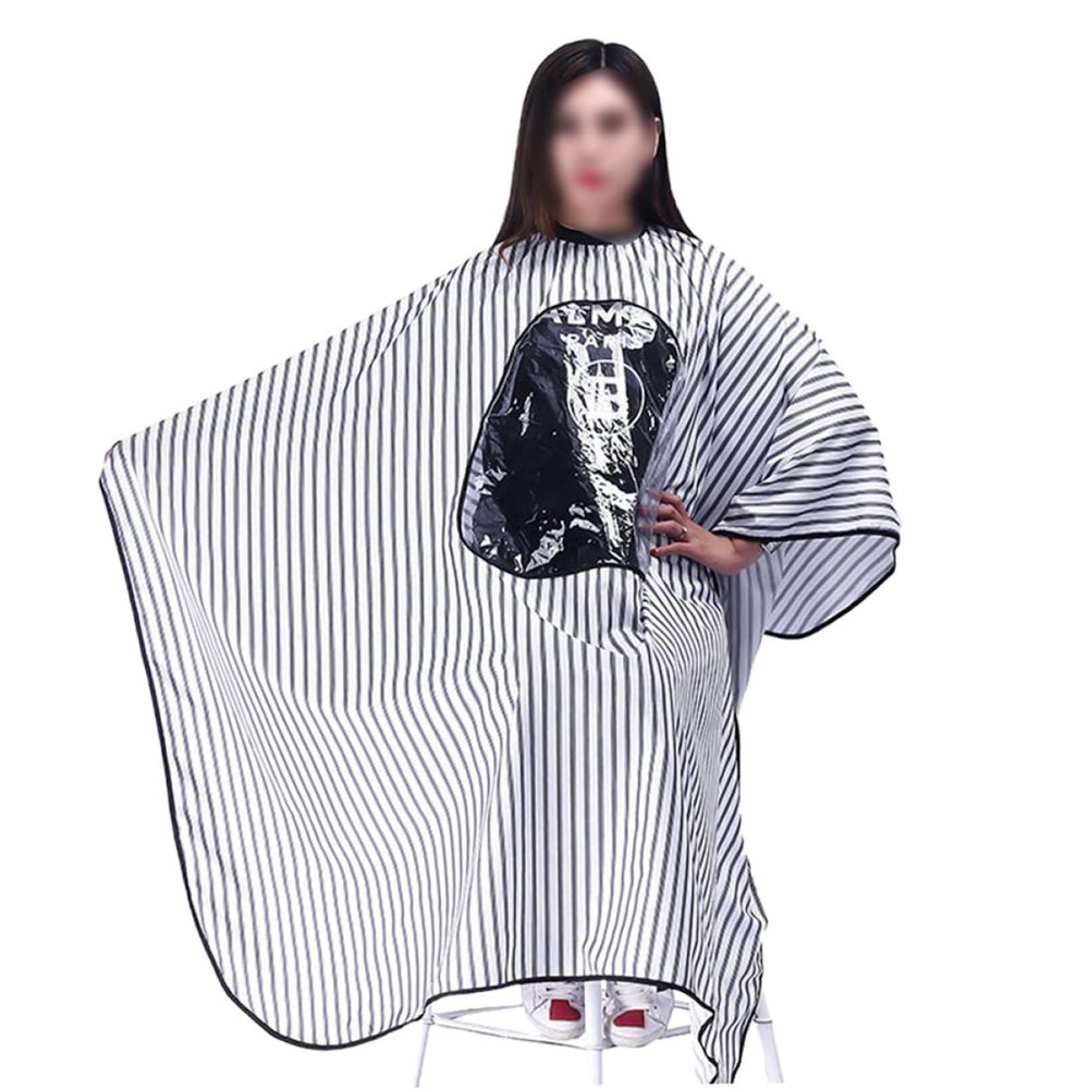 MERRYHAPY Vintage Apron Barber Tool Stripe Pattern Apron Hair Cutting Cape Hairdressing Cloak Wai Cloth
