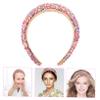 PLAFOPE Embellished Wide Headband for Women Stylish Padded Hair Accessory for Face Washing Everyday Wear Comfortable Sponge Design Versatile Fashion Statement view 3