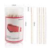 100 Pcs Disposable Lip Wands Applicator, Premium Lipstick Brush Stick,Eye Shadow Brush Applicator Tool for Women Girls (gold&pink) view 2