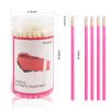 100 Pcs Disposable Lip Wands Applicator, Lipstick Brush,Makeup Gloss Wands,Makeup Applicator Beauty Tool Kits (rose red) view 2