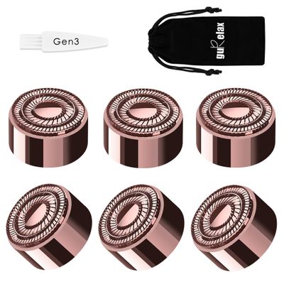 Gurelax Replacement Heads for Flawless Finishing Touch Facial Hair Remover, Gen 3 Replacement Blades for Women,18K Gold Replacement Blades Refill (Just fit for Gen3 Device)