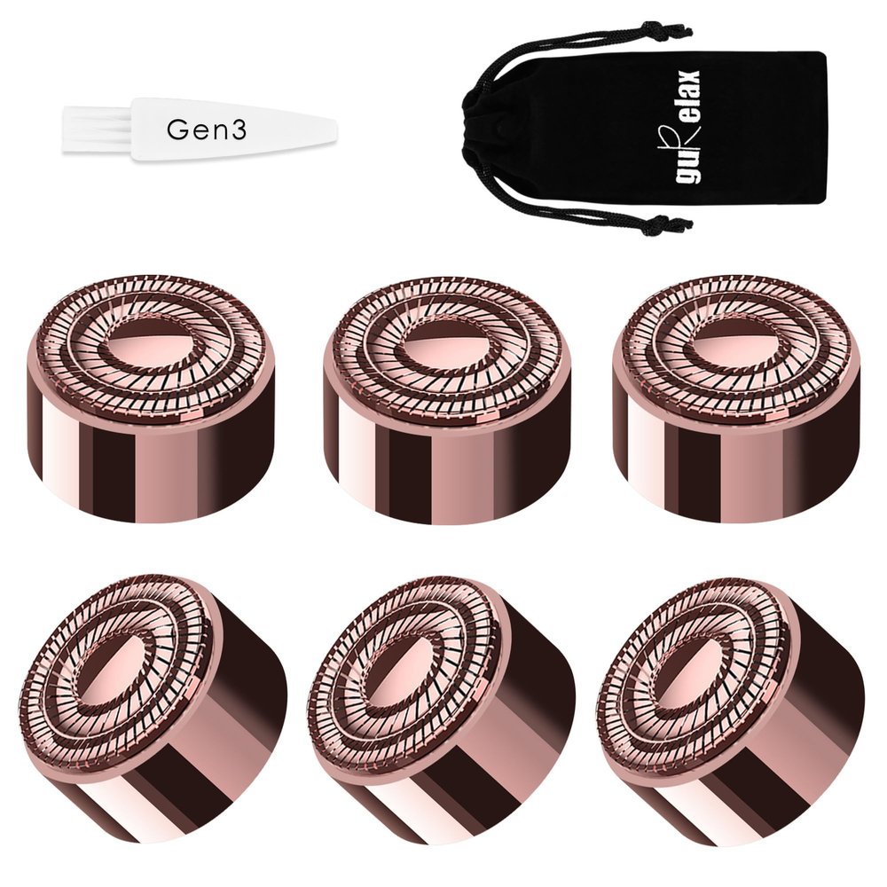 Gurelax Replacement Heads for Flawless Finishing Touch Facial Hair Remover, Gen 3 Replacement Blades for Women,18K Gold Replacement Blades Refill (Just fit for Gen3 Device)
