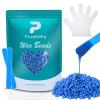 Coarse Wax Beads, 2 Lbs Hard Wax Beads for Hair Removal, Bikini Waxing Beans for Brazilian,Sensitive Skin, Leg, Face, Armpit, Home Waxing Bulk with Silicone Wax Stick (sea salt) view 1