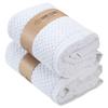 Sand Cloud Turkish Bath Towels for Bathroom, Set of 2 (Atom White, Extra Large) - Soft Linen Turkish Organic Cotton Yarn is Luxurious & Absorbent - Premium Shower & Bathroom Towels Dry Faster view 1
