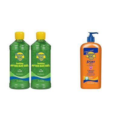 Banana Boat After Sun Gel Twin Pack with Sport Ultra Sunscreen Lotion SPF 50, 12oz