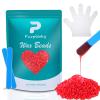 Coarse Wax Beads, 2 Lbs Hard Wax Beads for Hair Removal, Bikini Waxing Beads for Senstitive Skin, Brazilian, Leg, Face, Armpit, Home Waxing Bulk with Silicone Wax Stick (Strawberry) view 1