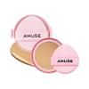 Amuse SEOUL DEW POWER VEGAN CUSHION ([REFILL] 03 HONEY) | Dewy, glow, long-lasting, clean beauty, lightweight, natural look, foundation for sensitive skin, hydrating cushion view 1
