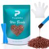 Coarse Wax Beads, 2 Lbs Hard Beads for Hair Removal, Bikini Waxing Beads for Brazilian, Leg, Face, Armpit, Home Waxing Facial Beans, Hard Beads Bulk Kit with Silicone Stick (Coffee) view 1