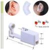 20 Pcs Ear Piercing Kit, Disposable Ear Piercing Gun Kit with 4 Pcs Self Piercing Gun, 4 Pcs Earrings Stud & Cleaning Tools(519 Crown Red Zircon 5mm) view 2