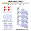 20 Pcs Ear Piercing Kit, Disposable Ear Piercing Gun Kit with 4 Pcs Self Piercing Gun, 4 Pcs Earrings Stud & Cleaning Tools(519 Crown Red Zircon 5mm) view 3
