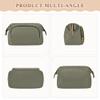 Wudan Green Gray Toiletry Bags Lightweight Cosmetic Bags For Women Travel Women's Coin Change Purse for Travel Organizer view 3