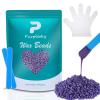 Coarse Wax Beads, 2 Lbs Hard Wax Beads for Hair Removal, Bikini Waxing Beans for Sensitive Skin, Brazilian, Leg, Face, Armpit, Home Waxing Bulk with Silicone Wax Stick (lavender scent) view 1