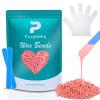 Coarse Wax Beads, 2 Lbs Hard Beads for Hair Removal, Bikini Waxing Beads for Brazilian, Leg, Face, Armpit, Home Waxing Facial Beans, Hard Beads Bulk Kit with Silicone Stick (Rose) view 1