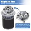 BF-004 Pipeless Jet Motor Magnetic Head Replacement for LURACO Pedicure Chair Bathtub Jets Includes Propeller and Cap,Silver view 3