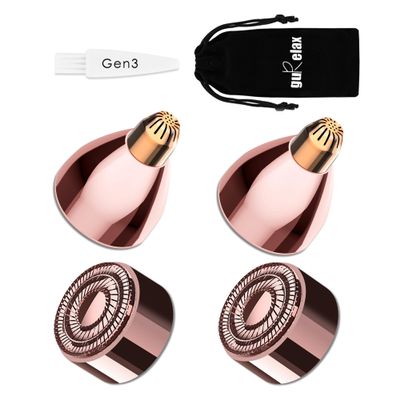 Gurelax Generation 3 Replacement Heads for Finishing Touch,ace and Eyebrow Hair Remover Replacement Heads, 18k Gold Precision Replacement Blades Compatible with New Flawless Gen 3 (2+2)