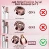 Gurelax Generation 3 Replacement Heads for Finishing Touch,ace and Eyebrow Hair Remover Replacement Heads, 18k Gold Precision Replacement Blades Compatible with New Flawless Gen 3 (2+2) view 2