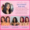 Nakkia Bob Wig Human Hair Wigs Human Hair Pre Plucked 4x4 HD Lace Front Glueless Wigs Human Hair 150% Density Short Straight Bob Wig for Black Women (Glueless Bob Wig, 16 Inch) view 3