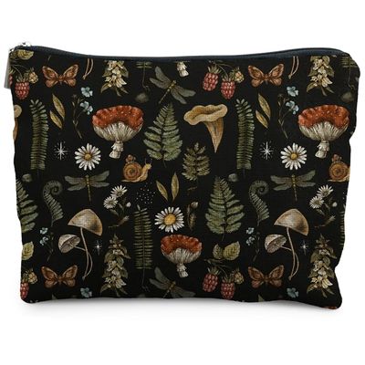 RYYCDOI Dark Forest Cottagecore Mushroom Makeup Bag - Forest Cosmetic Bag for Gifts, Mushroom Lovers