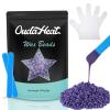 2lb Bulk Hard Wax Beads, Hypoallergenic Waxing Bead for Sensitive Skin, Rosin-Free Stripless Wax Beans, Coarse Hair Removal for Brazilian, Body, Bikini, Back, Chest, Legs, 5 Silicone Stick & 4 Glove view 1