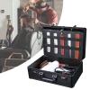 Salon Barber Cases Portable Barber Suitcase Hairdressing Tool Box Barber Traveling Tool Kits Storage Bin w/Fixing Strap & Password Lock, 15.74 * 12.2 * 6.3in view 3