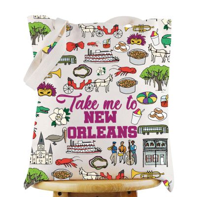 WZMPA New Orleans Travel Cosmetic Bag - Souvenir Gifts Zipper Pouch Bag New Orleans City Merchandise