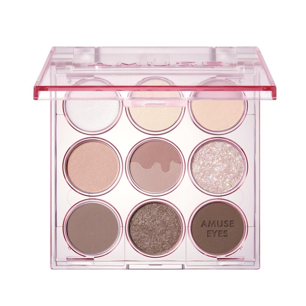 Amuse SEOUL Eye Color Palette | pink tones | Soft shading, makeup variety of textures, sensuous, vibrant layering, cruelty-free, eco-friendly, vegan (04 PEONY SKIN)