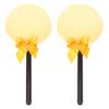 Ipetboom 2Pcs Lollipop Fleece Powder Puff Puff On A Stick Fluffy Round Puffs Pedal Power Supply Body Compact Powders Kid Beauty Washable view 1