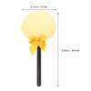 Ipetboom 2Pcs Lollipop Fleece Powder Puff Puff On A Stick Fluffy Round Puffs Pedal Power Supply Body Compact Powders Kid Beauty Washable view 4