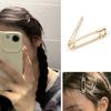 15 Pcs Hair Pins Hair Clips Alloy Safety Pin Shape Hairpin Barrettes Goth Hair Pins Set Hairdressing Tool Hair Accessories (Gold) view 2