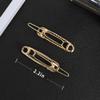 15 Pcs Hair Pins Hair Clips Alloy Safety Pin Shape Hairpin Barrettes Goth Hair Pins Set Hairdressing Tool Hair Accessories (Gold) view 3